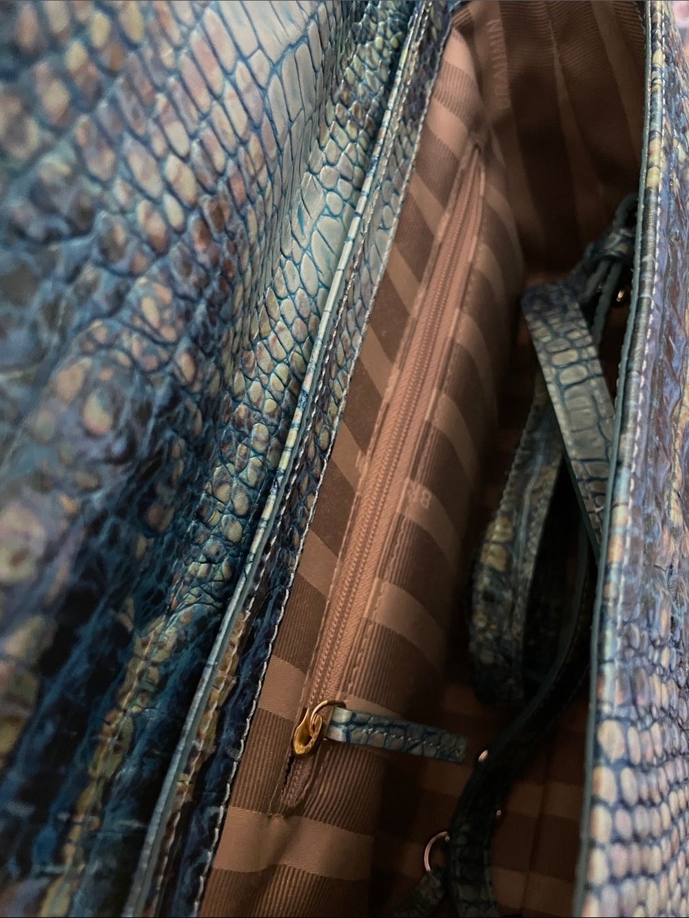 Brahmin Turquoise Sandestin- Danielle genuine leather - Picture 6 of 12